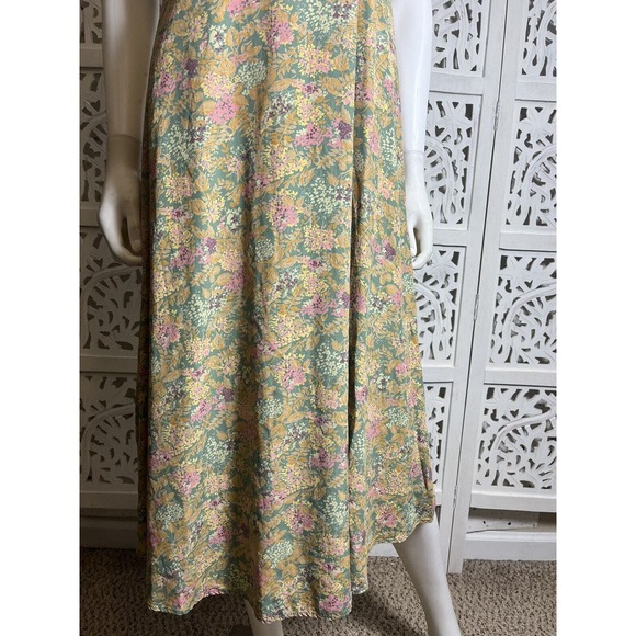 90s Y2K Rabbit Rabbit Rabbit Design Women’s Floral Sleeveless Midi Dress 8P - Picture 7 of 13